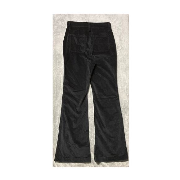 NWT Old Navy Black Velvet Flare Trouser Pants Women’s 4 NWT - Picture 2 of 3